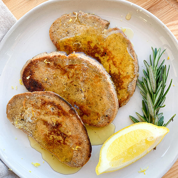 Welcome Spring with Gluten Free Rosemary Lemon French Toast