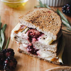 Blog posts Gluten Free Rosemary Blackberry Pear Brie Grilled Sandwich